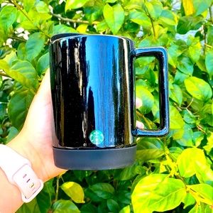 ✨NEW🖤Starbucks 2022 Black Speckled Stardust Ceramic Travel Mug Tumbler